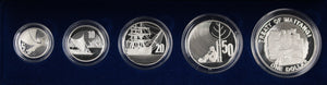 New Zealand 1990 5 Coin Silver Set