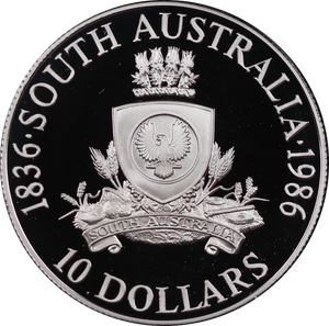 1986 State Series SA Silver $10 Proof Coin