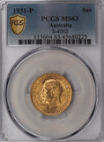 1899 and 1931 Perth Mint Gold Sovereign Pair aUNC/UNC