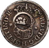 1758 Jamaica 5 Pence Overstruck on a Peruvian Half Reale gVF