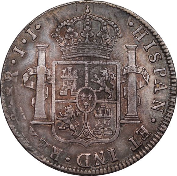 Mexico 1814-JJ Silver 8 Reales EF