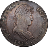 Mexico 1814-JJ Silver 8 Reales EF