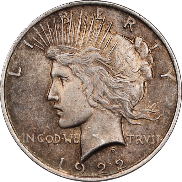 USA 1922 Silver Peace Dollar VF