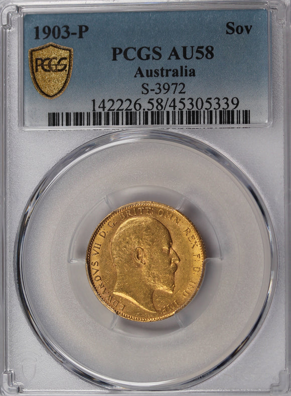 1903 Perth Mint Gold Sovereign AU58