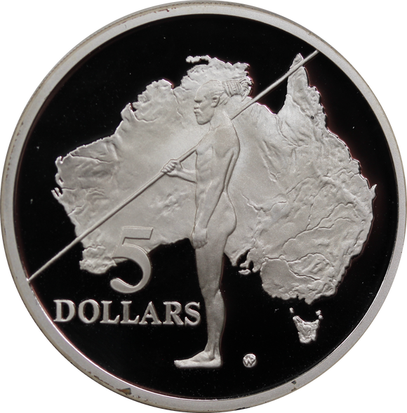 1993 Silver $5 Explorers - Indigenous Australian Coin
