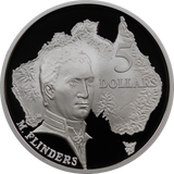 1993 Silver $5 Explorers - Matthew Flinders Coin