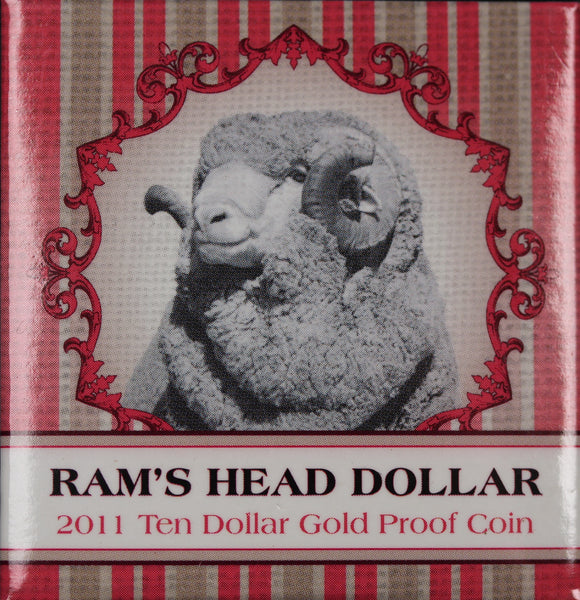 2011 Ram's Head Dollar 1/10oz Gold Proof Coin