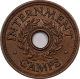 1943 Threepence Internment Token Extremely Fine