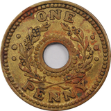 1943 One Penny Internment Token Very Fine