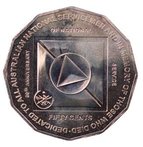 2011 60th Anniversary of National Service 50c Coin (Toned)