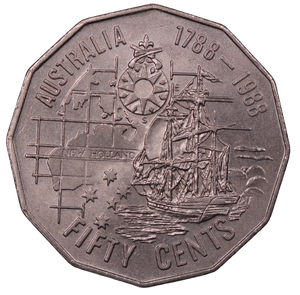 1988 Bicentenary 50c Coin