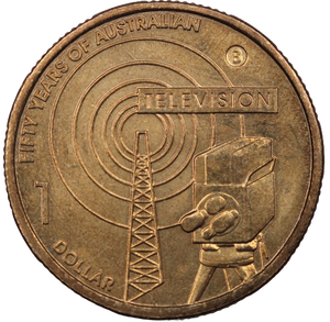 2006 50th Anniversary of Television 'B' Mintmark $1 Coin