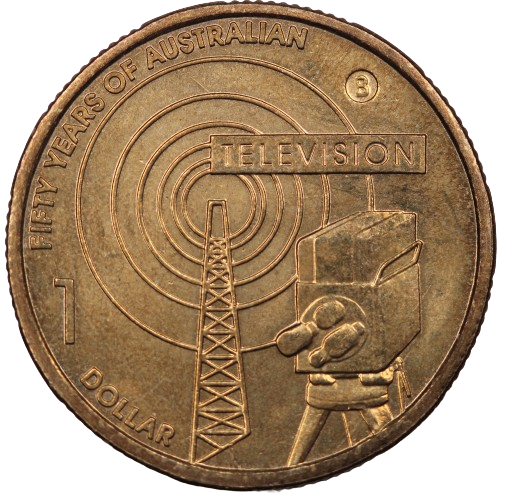 2006 50th Anniversary of Television 'B' Mintmark $1 Coin