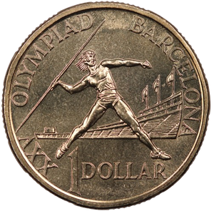 1992 Barcelona Olympics $1 Coin