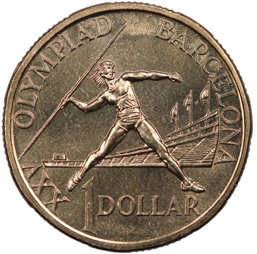 1992 Barcelona Olympics $1 Coin