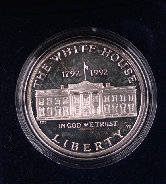 USA 1992 200th Anniversary of the Whitehouse Silver Proof Dollar