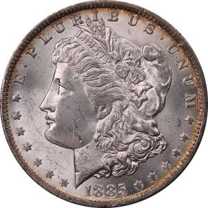 USA 1885O Silver Morgan Dollar EF