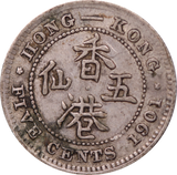 Hong Kong 1901 5 Cents VF