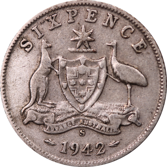 1942S Sixpence gFine