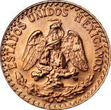 1945 Mexico Gold 2 Peso Coin Choice Uncirculated