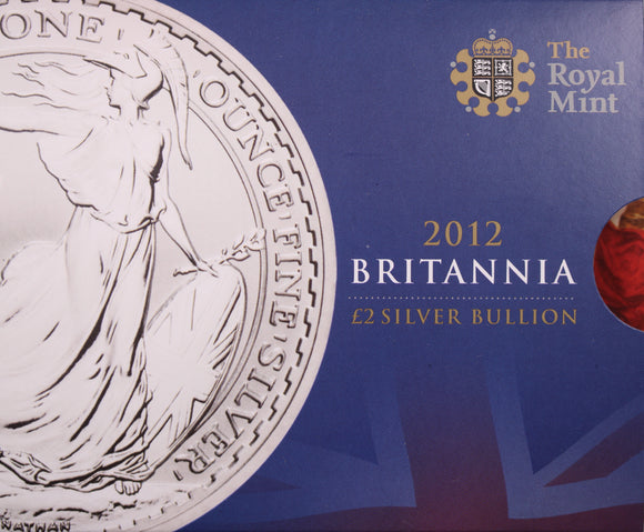 2012 GB 1oz Silver Britannia Coin in Card