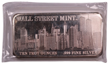 2002 Wall Street Mint New York Skyline 10oz Minted Bar