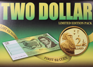 $2 Currency Crossroads Last Paper Note First Coin Limited Edition Pack