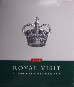 2000 QEII Royal Visit 50c Silver Proof Coin