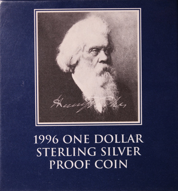 1996 Sterling Silver $1 Proof Henry Parkes Proof Coin