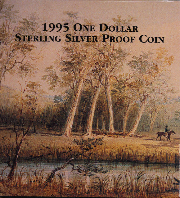 1995 Sterling Silver $1 Proof Waltzing Matilda Coin