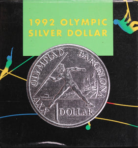 1992 Olympics Sterling Silver $1 Proof Coin