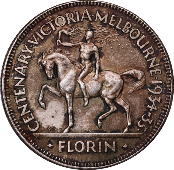 1934/35 Centenary Florin EF