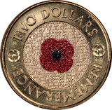 2012 Red Poppy $2 Coin Uncirculated