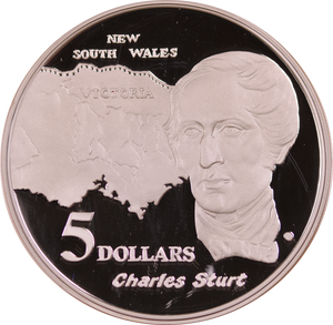 1994 Silver $5 Explorers - Charles Sturt