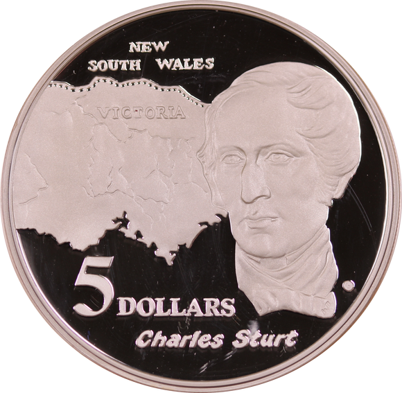 1994 Silver $5 Explorers - Charles Sturt