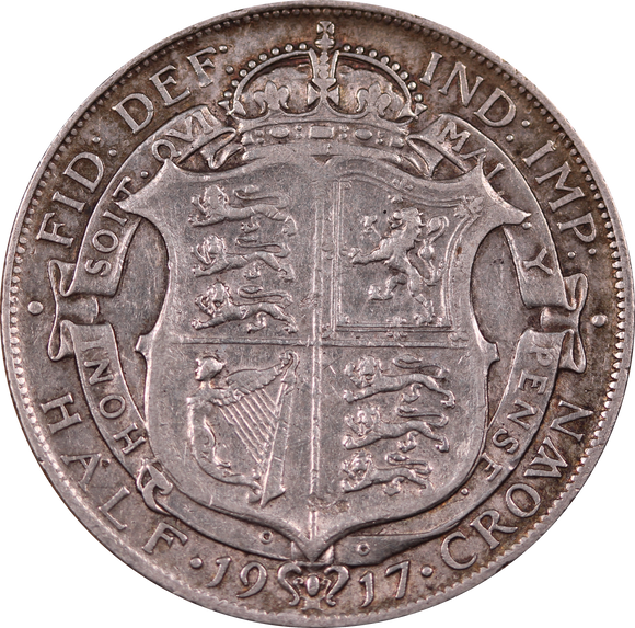 GB 1917 Half Crown Circulated