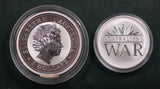 2003 Kookaburra 2oz Silver Coin + 1oz Silver Medallion WWII Pair