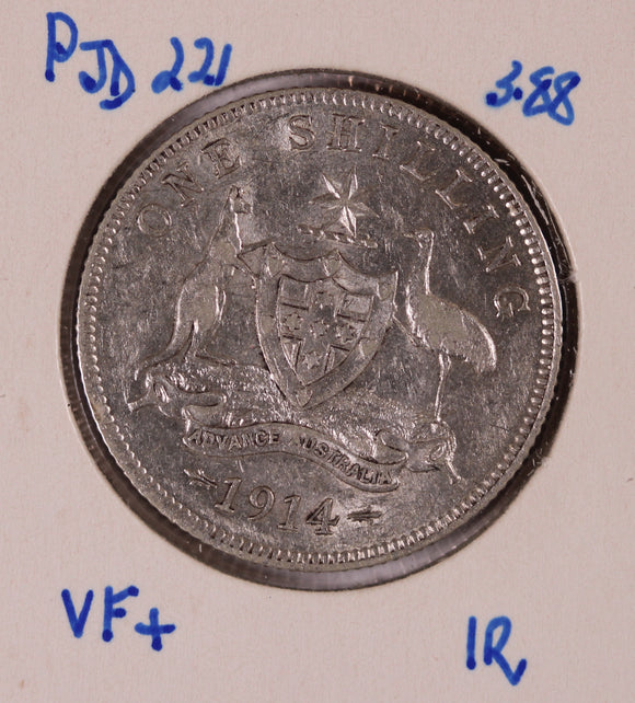 1914 Shilling aVF