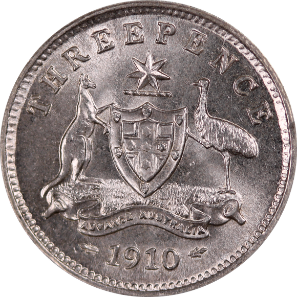 1910 Threepence UNC