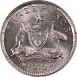 1910 Threepence UNC