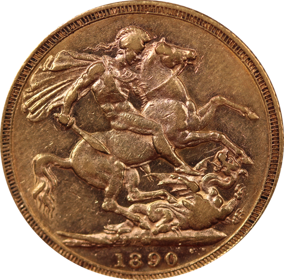 1890 Melbourne Mint Sovereign aEF