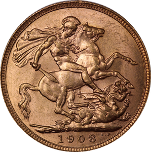 1908 Perth Mint Sovereign EF