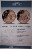 History of Australian Coinage 1862 Miller Bros Penny Token