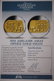 History of Australian Coinage 1852 Adelaide Assay Office Gold Ingot