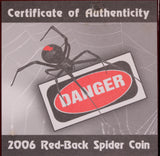 2006 Deadly and Dangerous - Redback Spider 1oz Silver Proof Coin