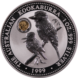 1999 Kookaburra 1oz Silver Coin w/ Sovereign Privy Mark