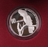 1997 South-eastern Red-tailed Black Cockatoo $10 Silver Proof Coin