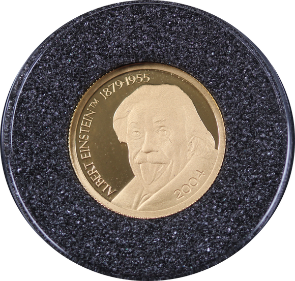 2004 Albert Einstein 1.2g .999 Gold Proof Coin