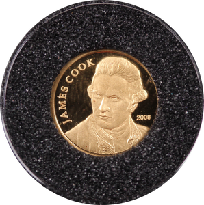 2008 Captain Cook 1.2g .999 Gold Proof Coin