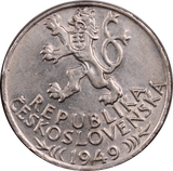 1949 Czechoslovakia 100 Korun Jihlava Mining Privileges Coin